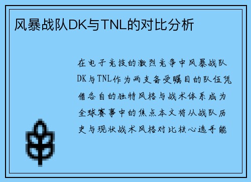 风暴战队DK与TNL的对比分析